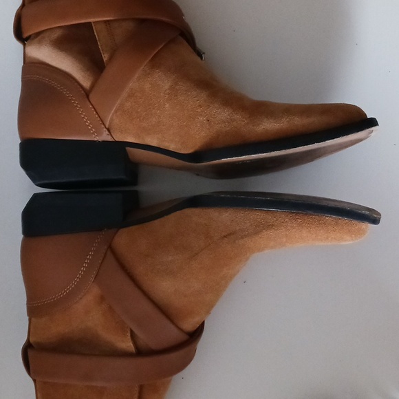 Chloe Tan and Brown Ankle Boots - Picture 7 of 12
